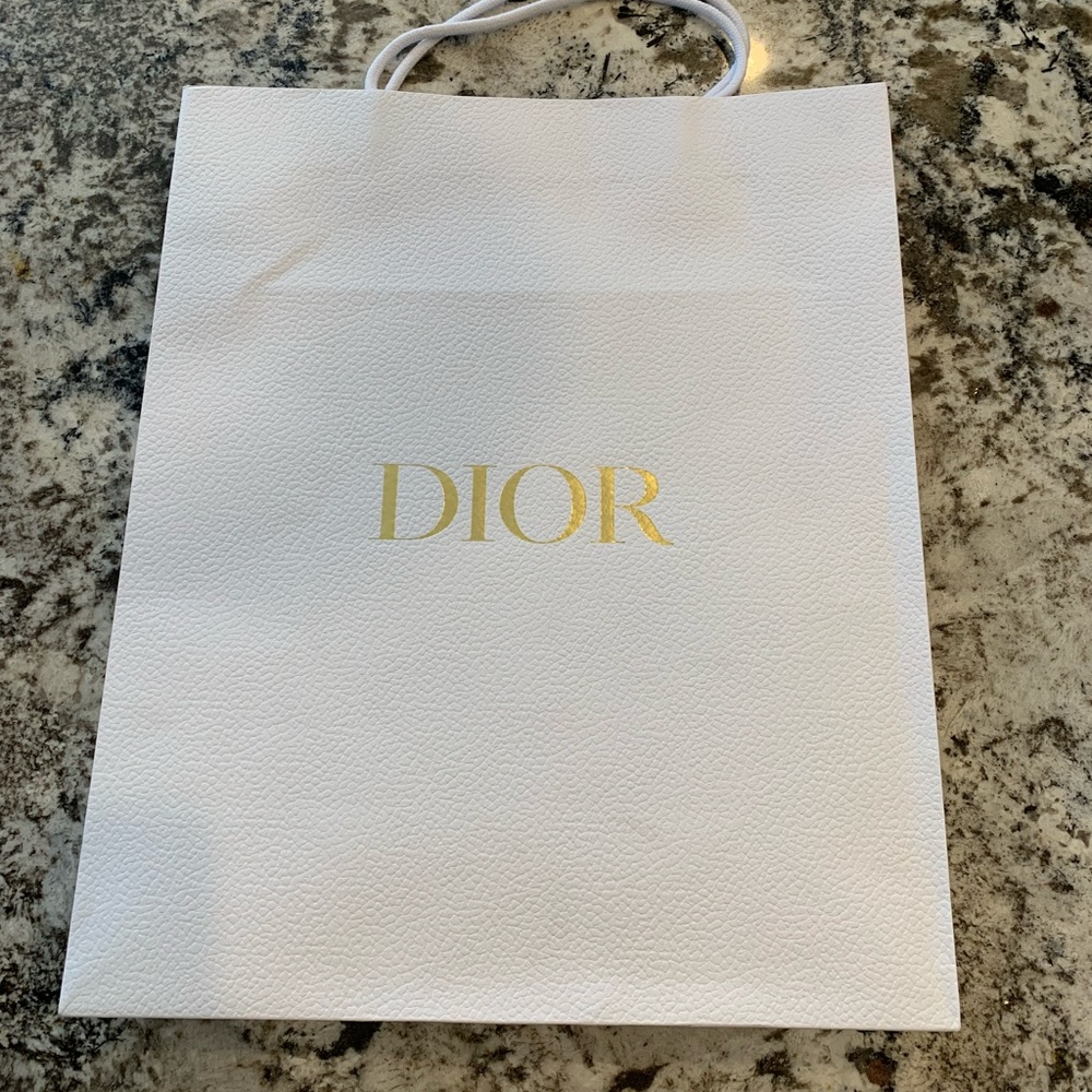 Dior white gift bag